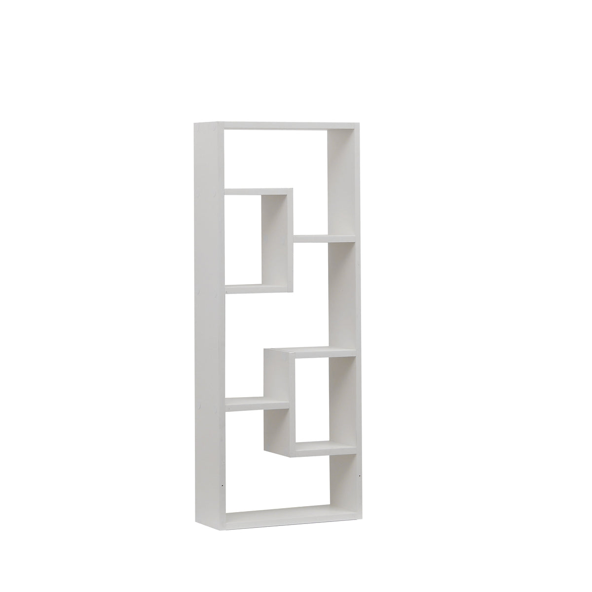 Freestanding Wooden Bookshelf with 5 Storage Cubes