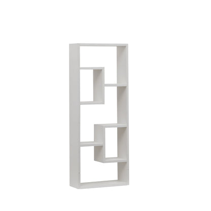 Freestanding Wooden Bookshelf with 5 Storage Cubes