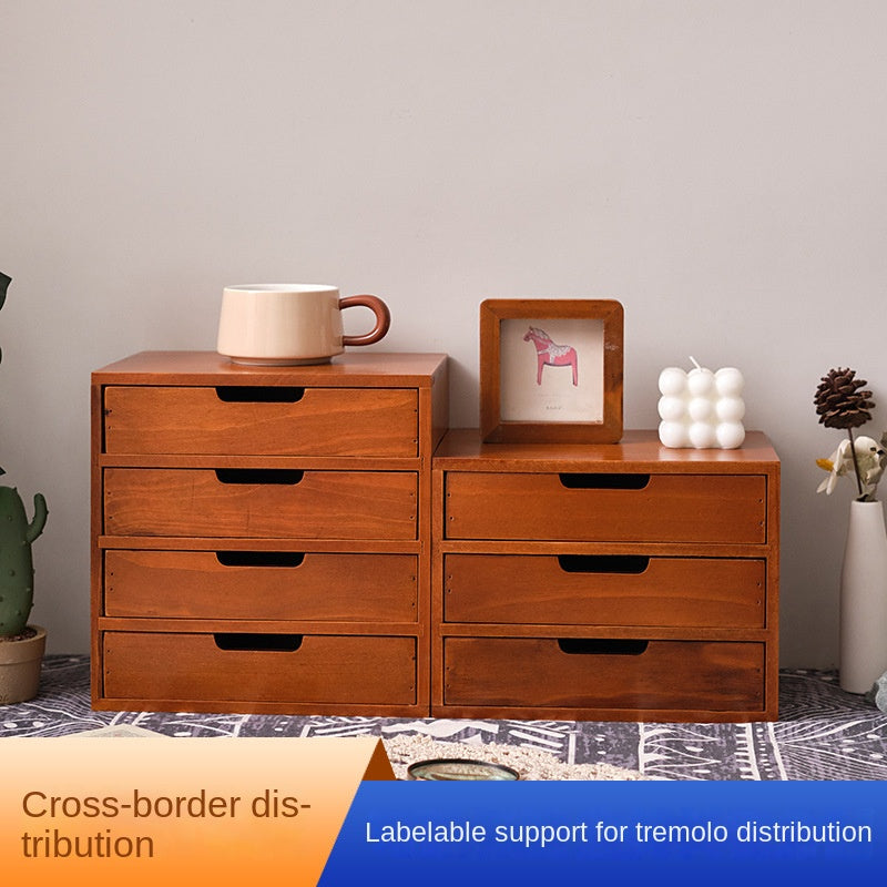 3-Layer Wooden Storage Cabinet & Display Riser