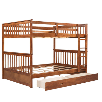 Bunk Bed With Ladders & 2 Storage Drawers