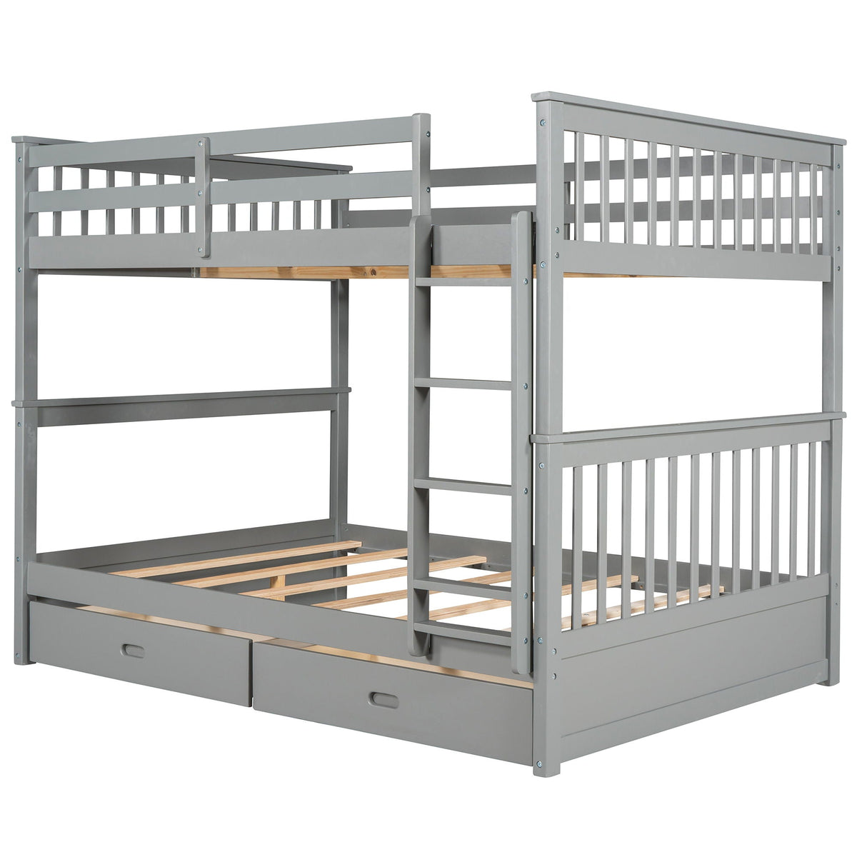 Bunk Bed With Ladders & 2 Storage Drawers