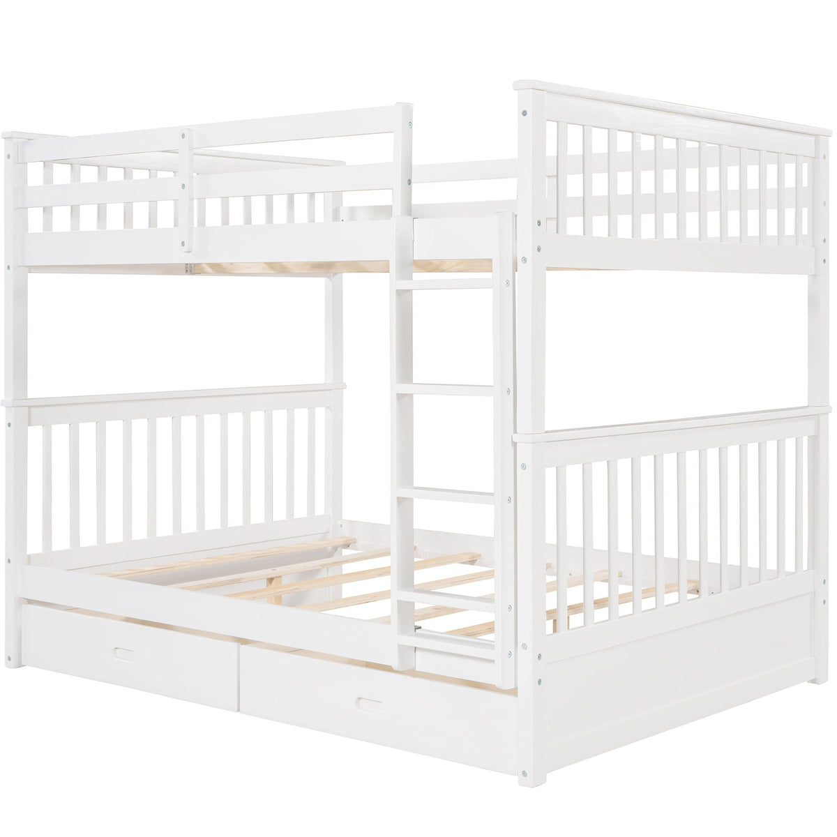 Bunk Bed With Ladders & 2 Storage Drawers