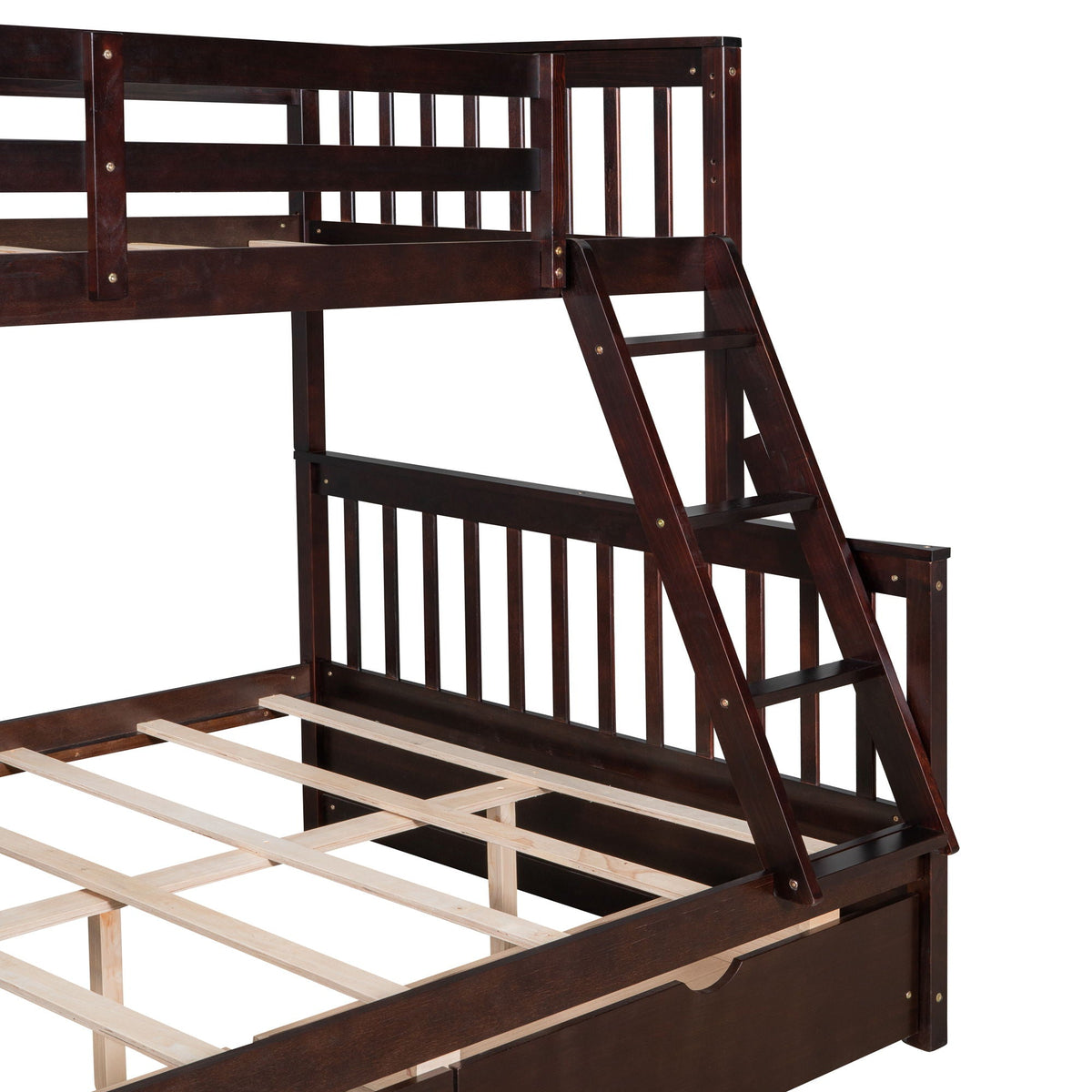 Bunk Bed With Ladders & 2 Storage Drawers