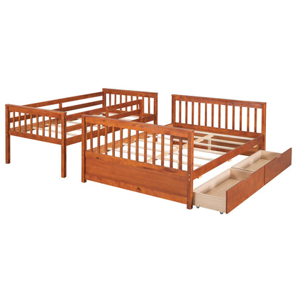 Bunk Bed With Ladders & 2 Storage Drawers