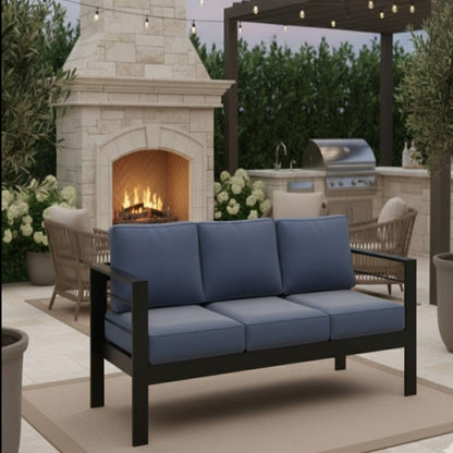 3-Seat All-Weather Patio Sofa with Cushions