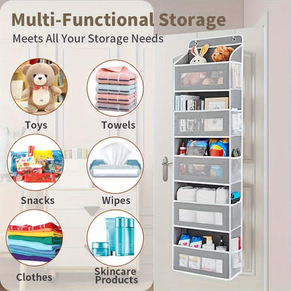 5-Tier Over-The-Door Storage Box Organizer