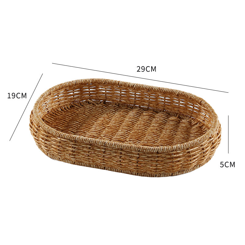 Handwoven Rattan Fruit & Bread Tray