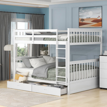 Bunk Bed With Ladders & 2 Storage Drawers