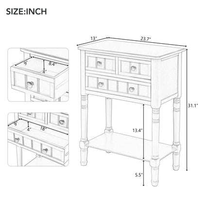 Narrow Console Table with 3 Drawers
