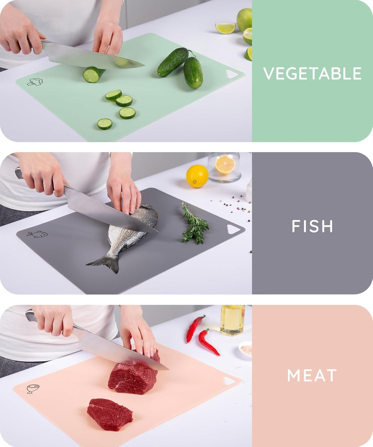 Flexible Cutting Mats Set of 3