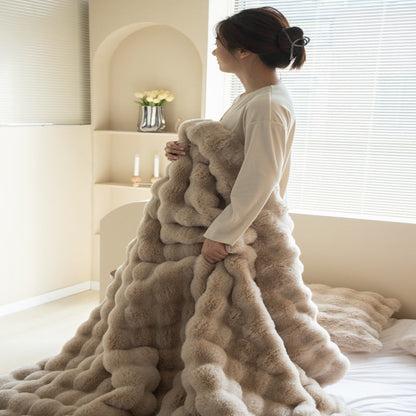Double Sided Rabbit Fleece Blanket