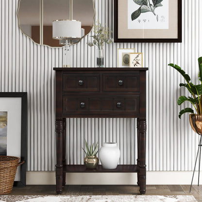 Narrow Console Table with 3 Drawers