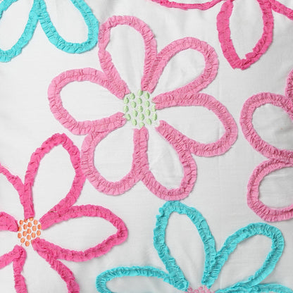 Mariah Pink Floral Dot Reversible Quilt Bedding Set