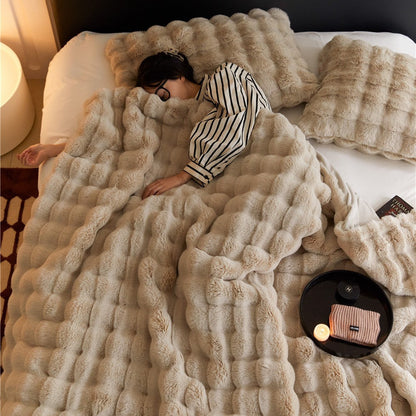 Double Sided Rabbit Fleece Blanket