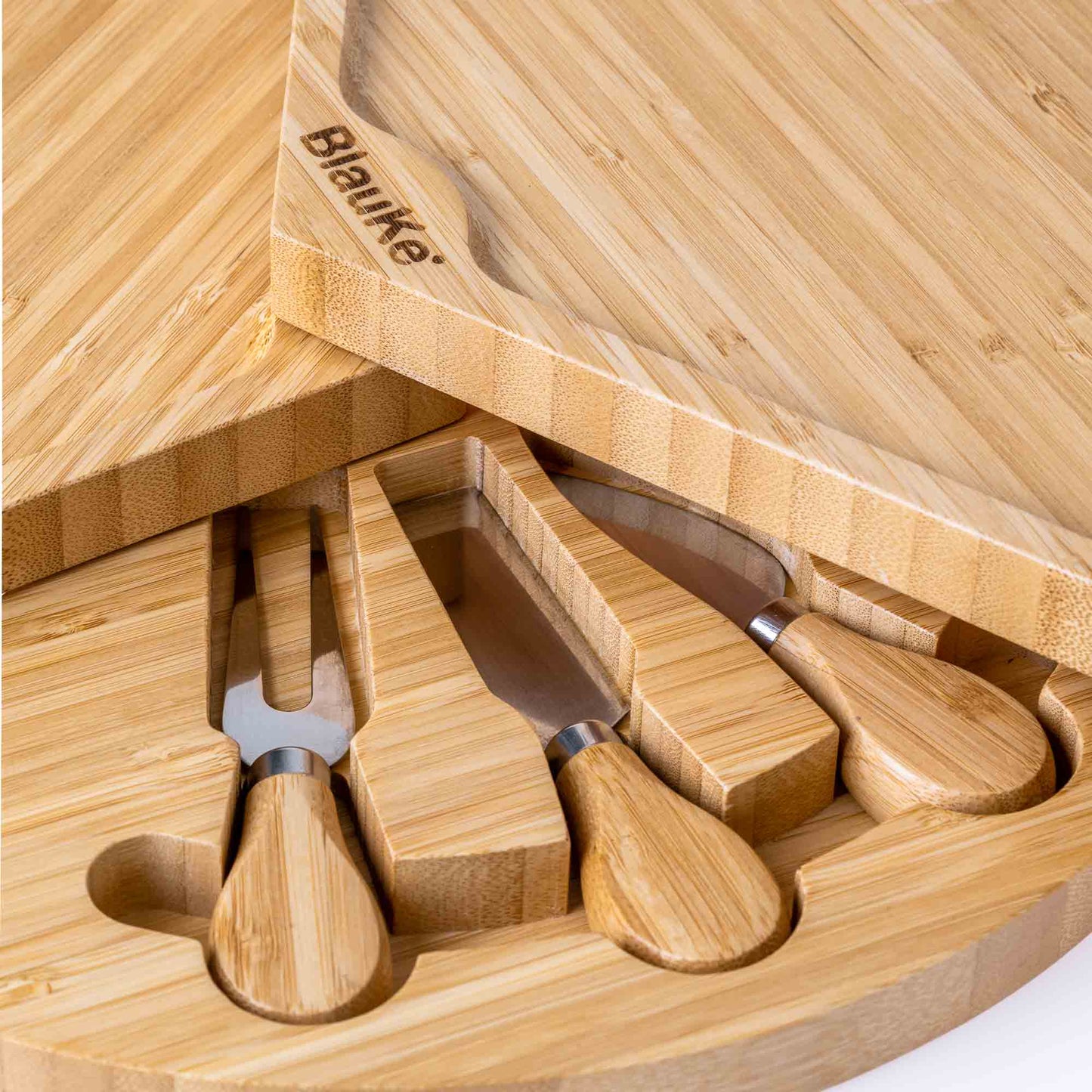 14-Inch Bamboo Cheese Board & Knife Set