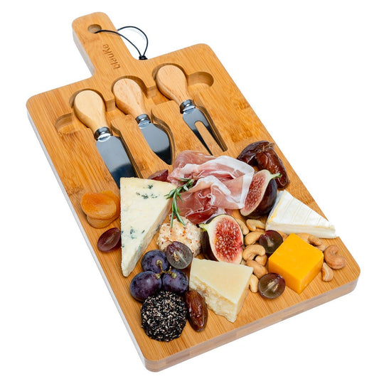 Bamboo Cheese Board & Knife Set