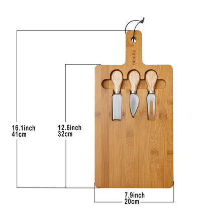 Bamboo Cheese Board & Knife Set
