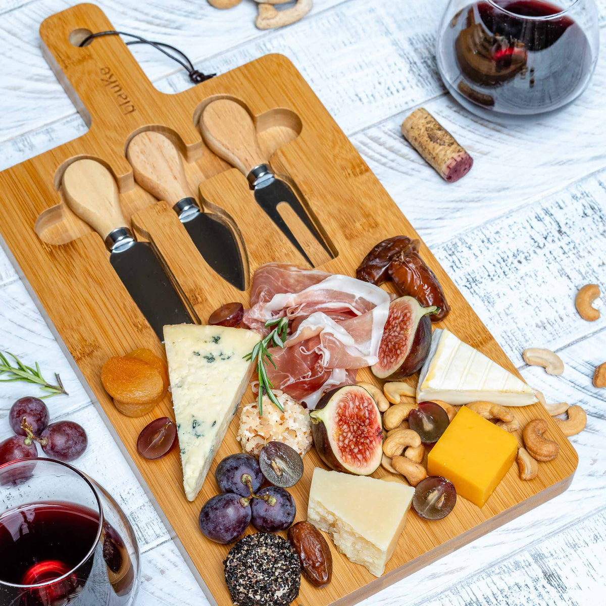 Bamboo Cheese Board & Knife Set