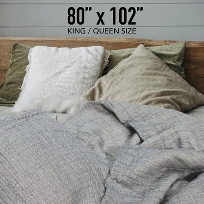 100% Cotton Reversible Muslin Coverlet