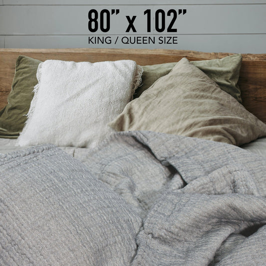 100% Cotton Reversible Muslin Coverlet