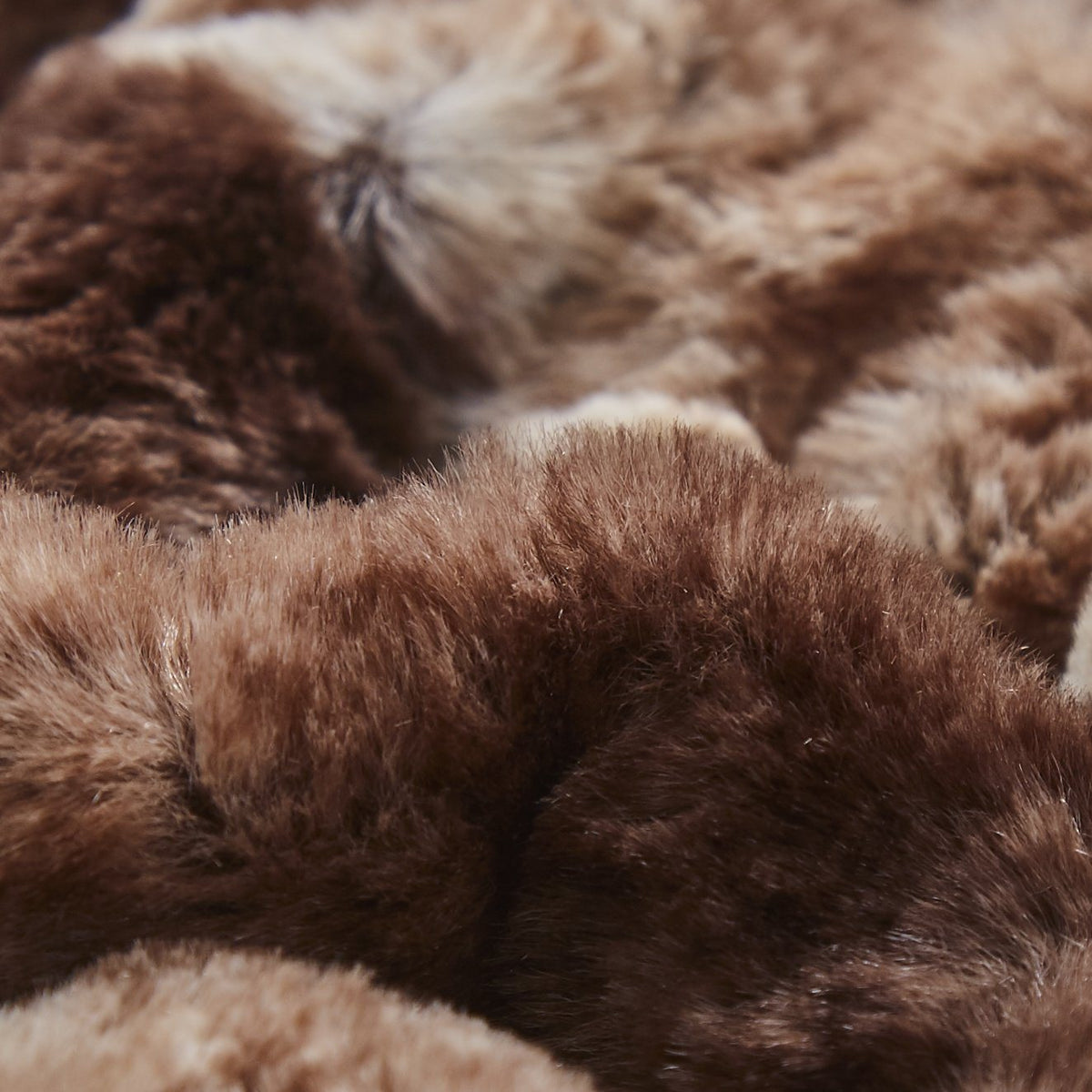 Tache Golden Brown Faux Fur Sherpa Throw Blanket