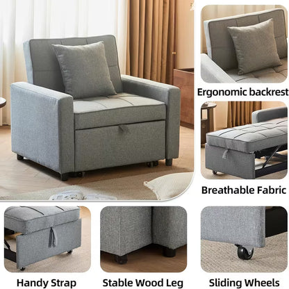 3-in-1 Convertible Sofa Bed Chair