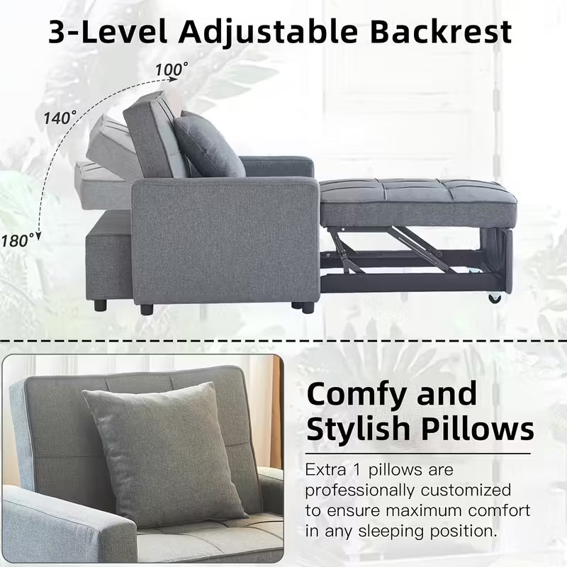 3-in-1 Convertible Sofa Bed Chair
