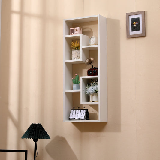 Freestanding Wooden Bookshelf with 5 Storage Cubes