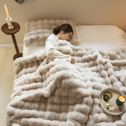 Double Sided Rabbit Fleece Blanket