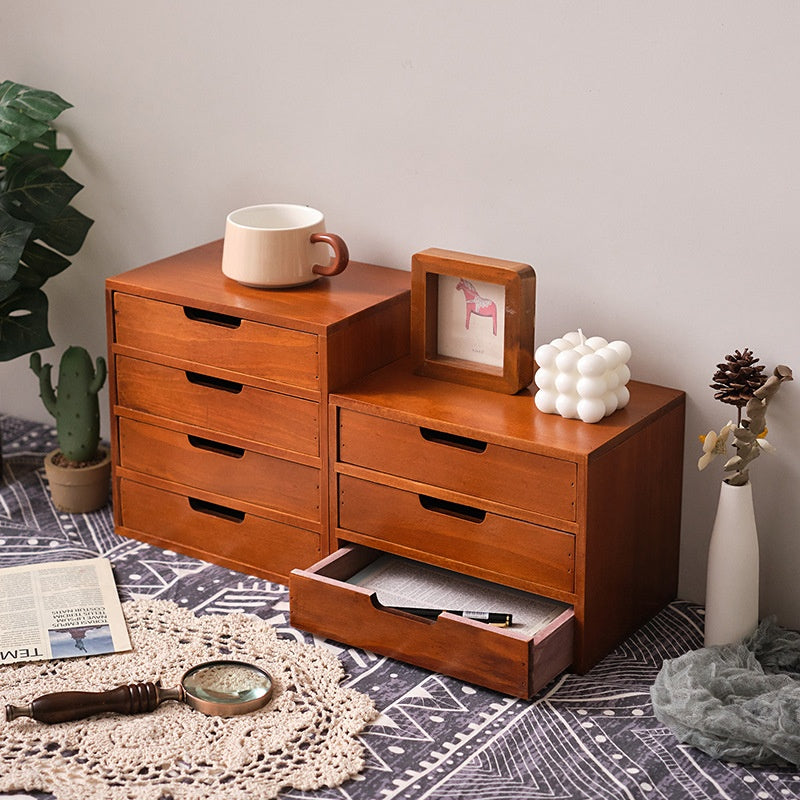 3-Layer Wooden Storage Cabinet & Display Riser