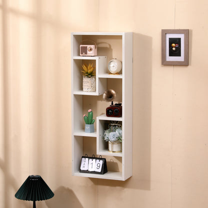 Freestanding Wooden Bookshelf with 5 Storage Cubes