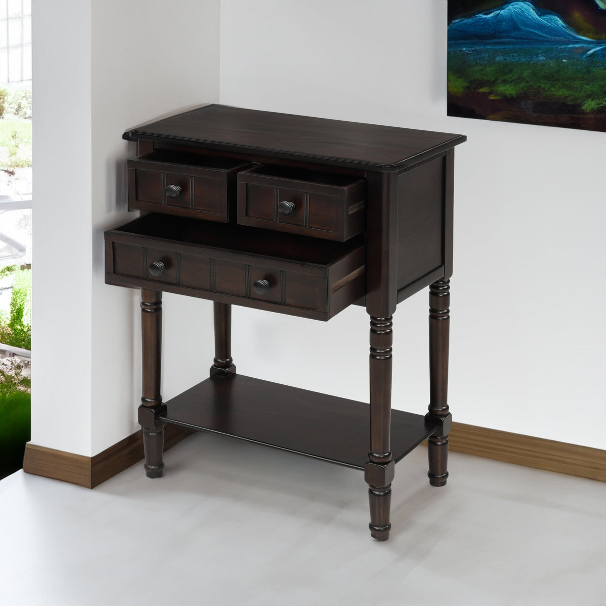 Narrow Console Table with 3 Drawers