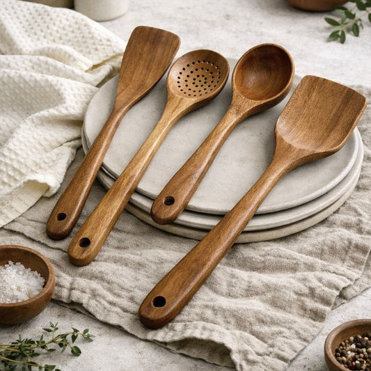 Nosara Teak Wood Kitchen Utensil Set