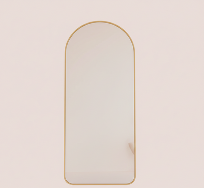 Full-Length Arched Floor Mirror with Stand