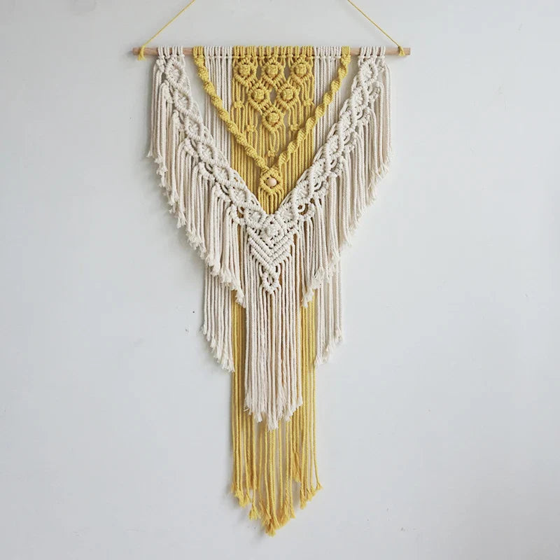 Handmade Boho Tapestry with Tassel Design