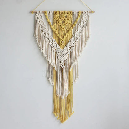 Handmade Boho Tapestry with Tassel Design