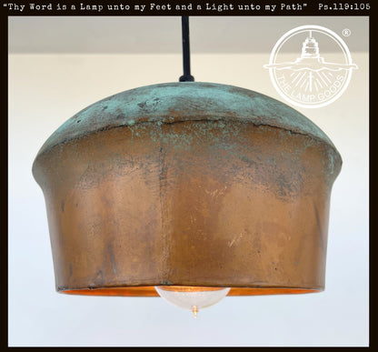 Handcrafted Copper Pendant Light 8.5"
