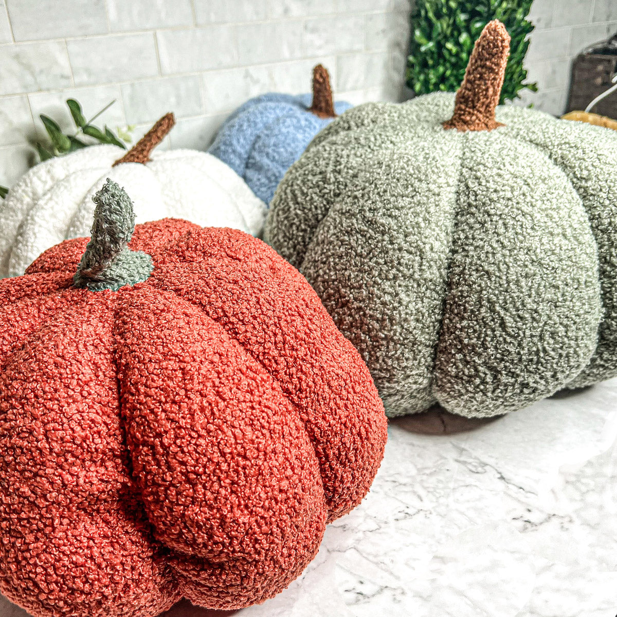 Plush Pumpkin Decorative Pillow