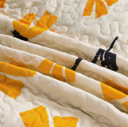 DaDa Yellow Fleur Floral Quilt Set