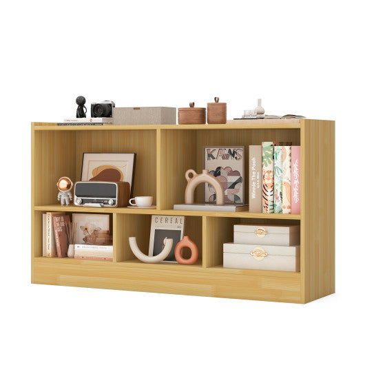 2-Shelf Bookcase With 5 Cube Storage