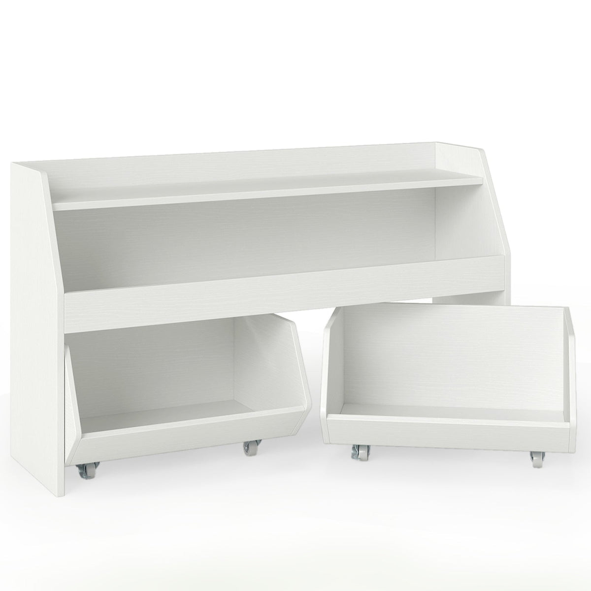 Kids Toy Storage Organizer Wooden Bookcase