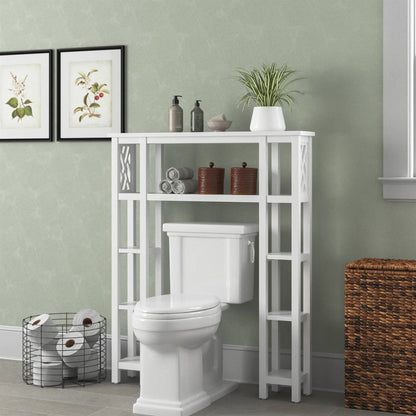 9 Shelf White Wood Storage Organizer