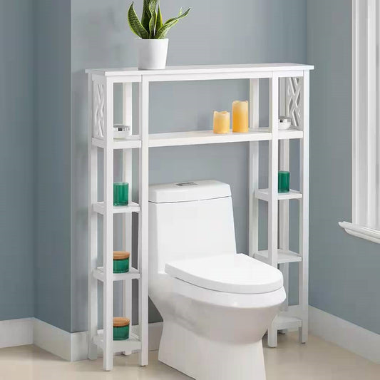 9 Shelf White Wood Storage Organizer