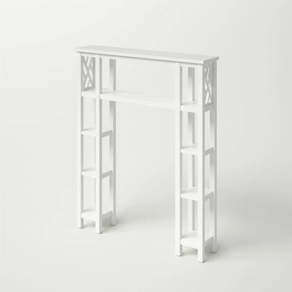 9 Shelf White Wood Storage Organizer