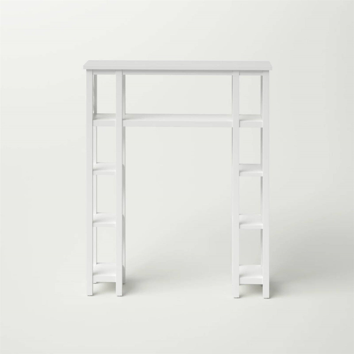 9 Shelf White Wood Storage Organizer
