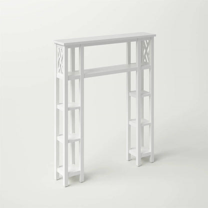 9 Shelf White Wood Storage Organizer