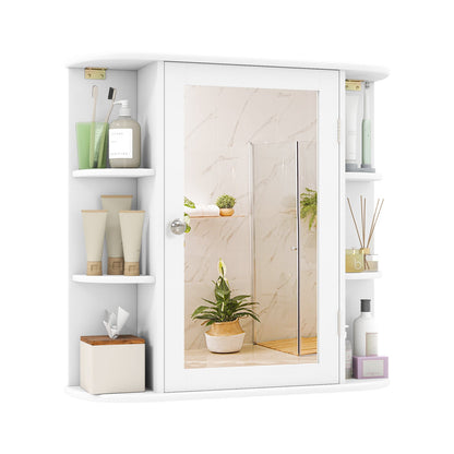 Bathroom Mirror Cabinet with Storage Shelves