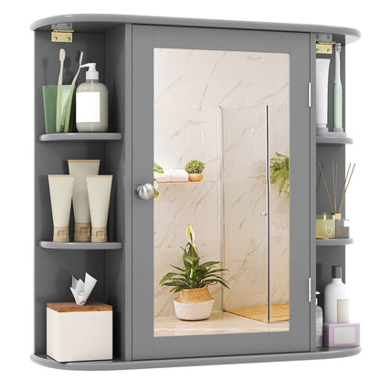 Bathroom Mirror Cabinet with Storage Shelves