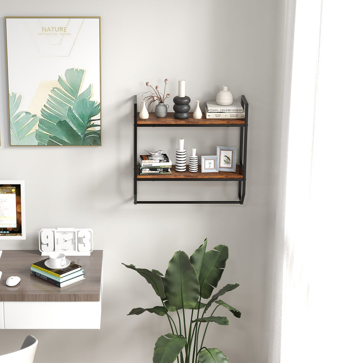 Over The Toilet Shelf Wall Mounted Storage Rack