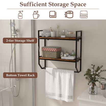 Over The Toilet Shelf Wall Mounted Storage Rack